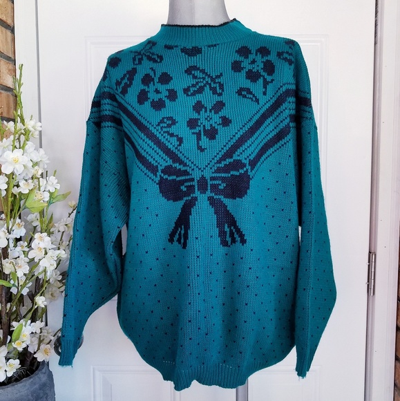 Vintage Knit Oversized Pullover Sweater Medium - Picture 3 of 10